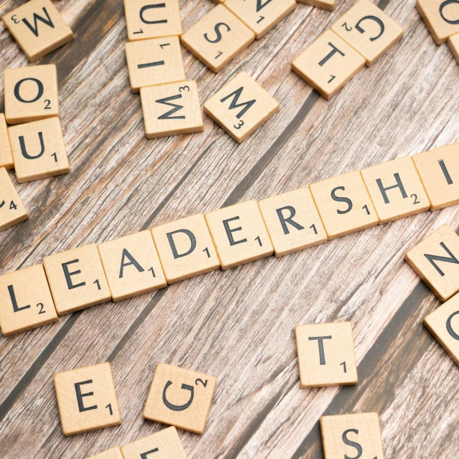 Scrabble mit Text Leadership